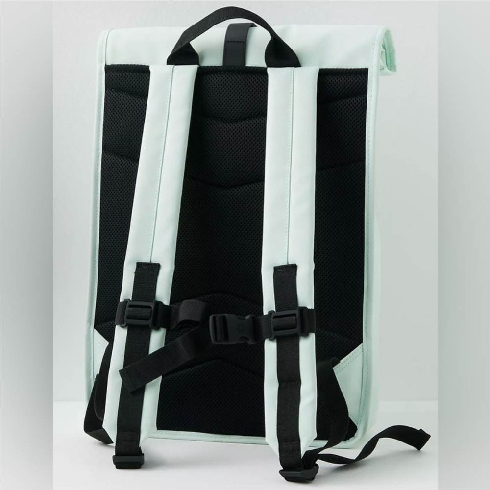 NWT Rains Rolltop Rucksack Mineral Color Backpack - Picture 2 of 5